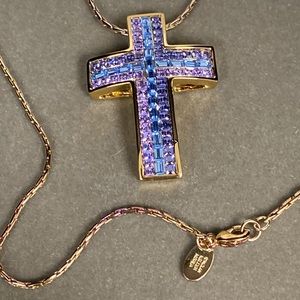 New Nolan Miller Shades of Spring Cross Necklace